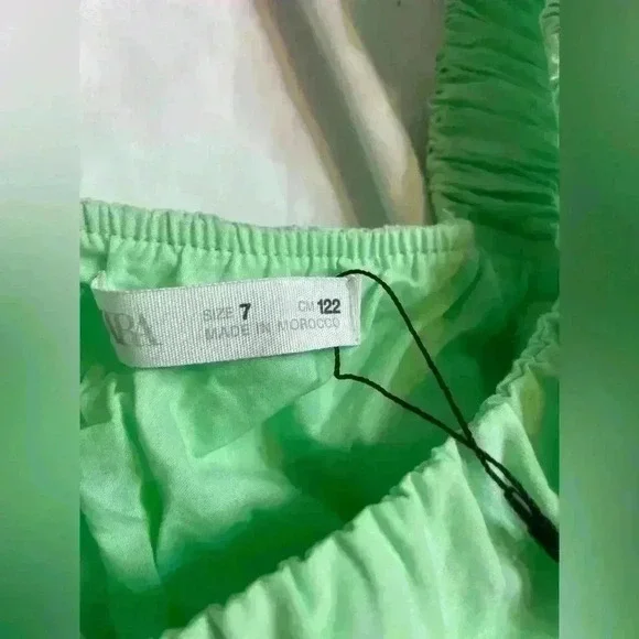 Zara Girls Crop Top Size 7 Green - Picture 4 of 4